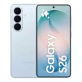 Sky blue Samsung Galaxy phone with triple rear cameras