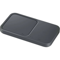 Dark gray wireless charging pad with dual charging zone, flat top