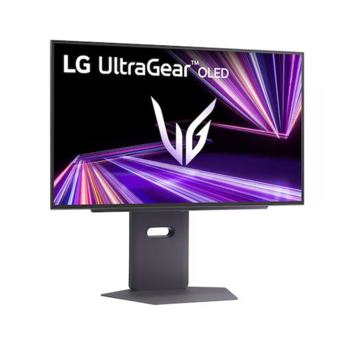 27-inch OLED gaming monitor with UltraGear branding and adjustable stand