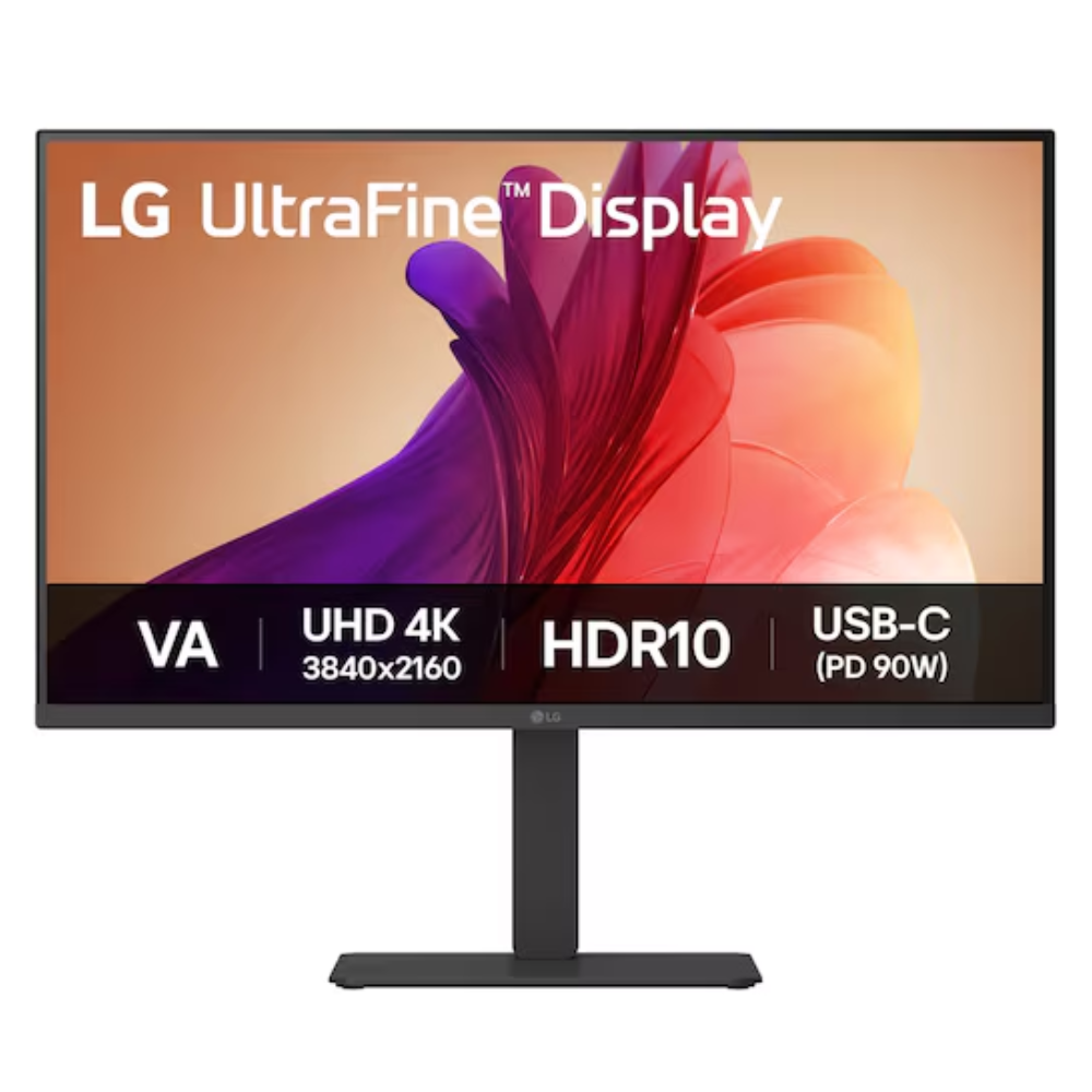 32-inch LG UltraFine™ monitor with black stand, front view
