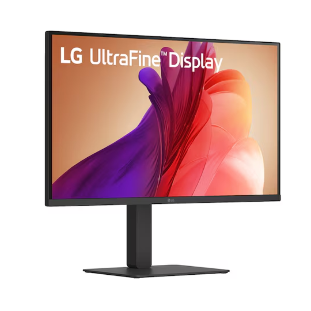 32-inch LG UltraFine™ monitor with slim black pedestal stand, front view