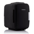 Black compact mini fridge with side handle and SUBCOLD logo