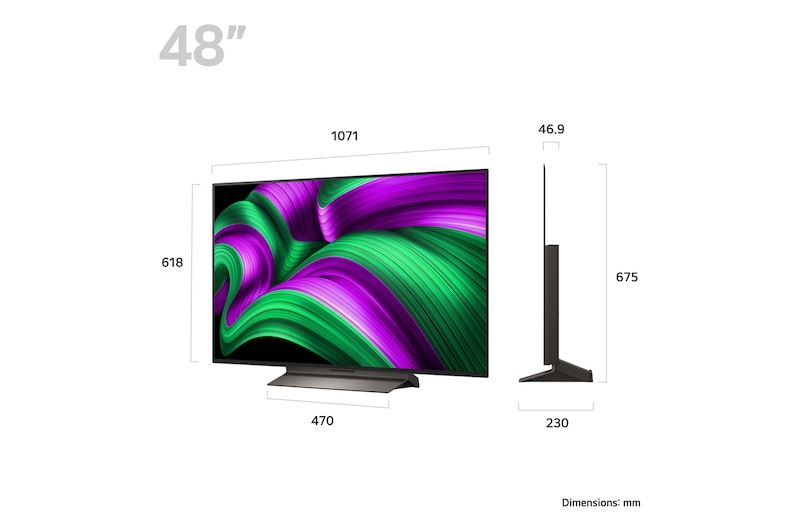 48 inch LG OLED evo AI C5 4K Smart TV - OLED48C55LA.AEK
