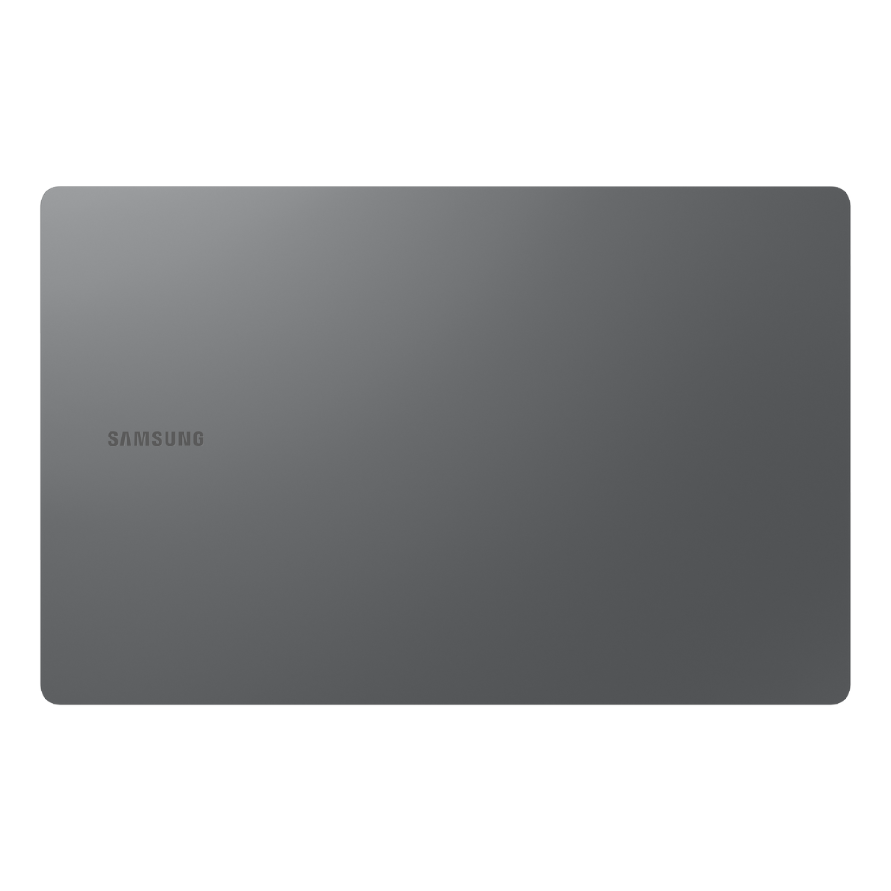 Gray Samsung laptop back cover with SAMSUNG logo