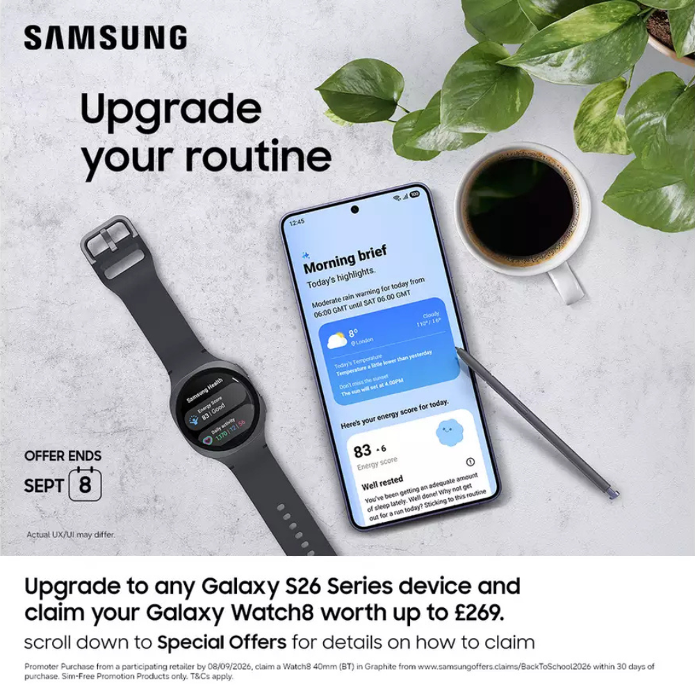 Samsung Galaxy phone displaying a routine or message screen