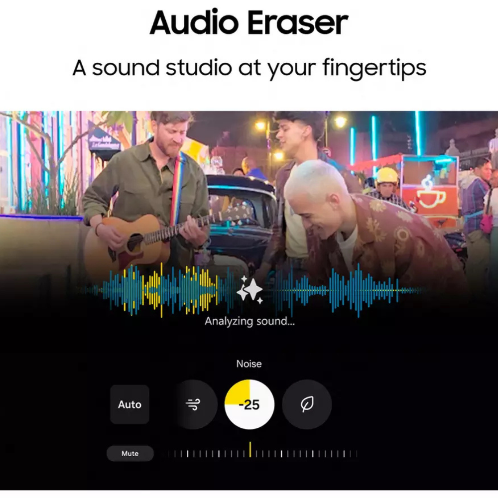 Audio Eraser feature screen on Samsung Galaxy phone