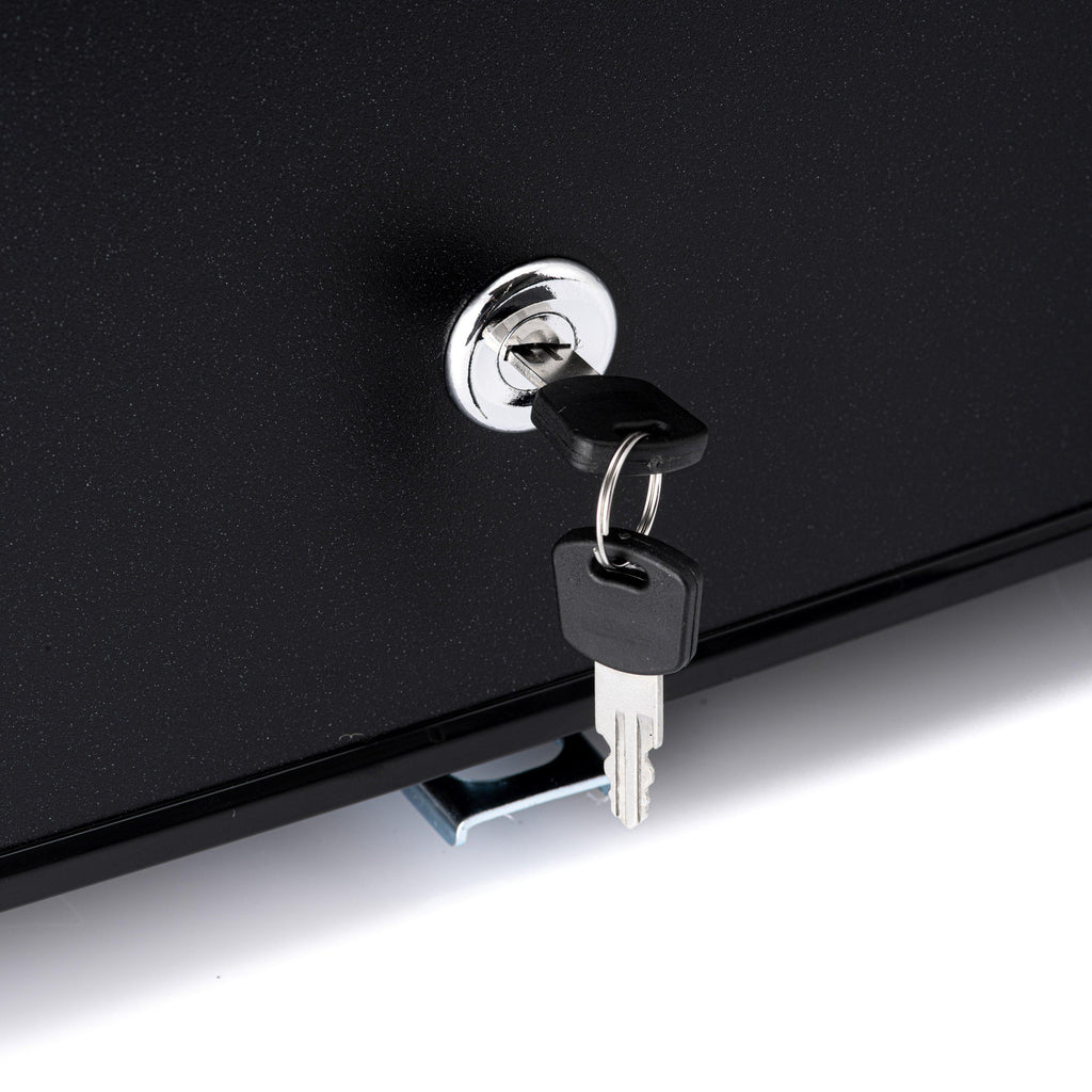 Tabletop fridge lock cylinder with two keys on front edge