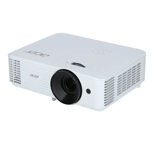 White Acer DLP projector with large front lens and side vent grilles