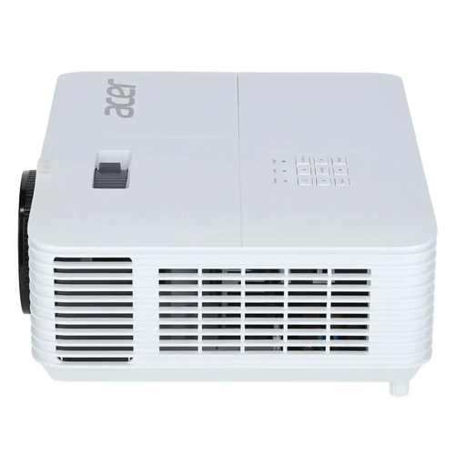 White Acer DLP projector back view with vent grilles and indicator panel