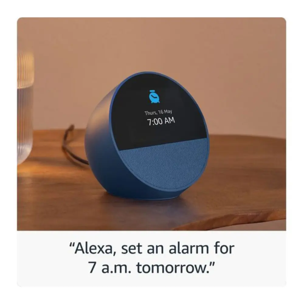 AMAZON Echo Spot Smart Alarm Clock with Alexa - Black