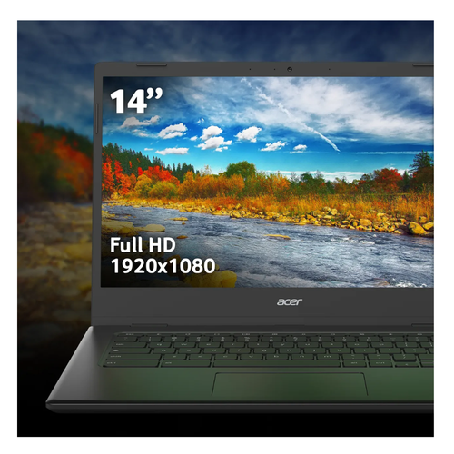 Acer Chromebook 14-inch Full HD laptop with landscape display and dark gray base