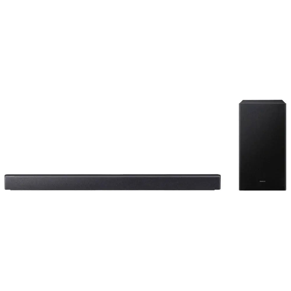 2.1-channel soundbar with separate wireless subwoofer, black matte finish