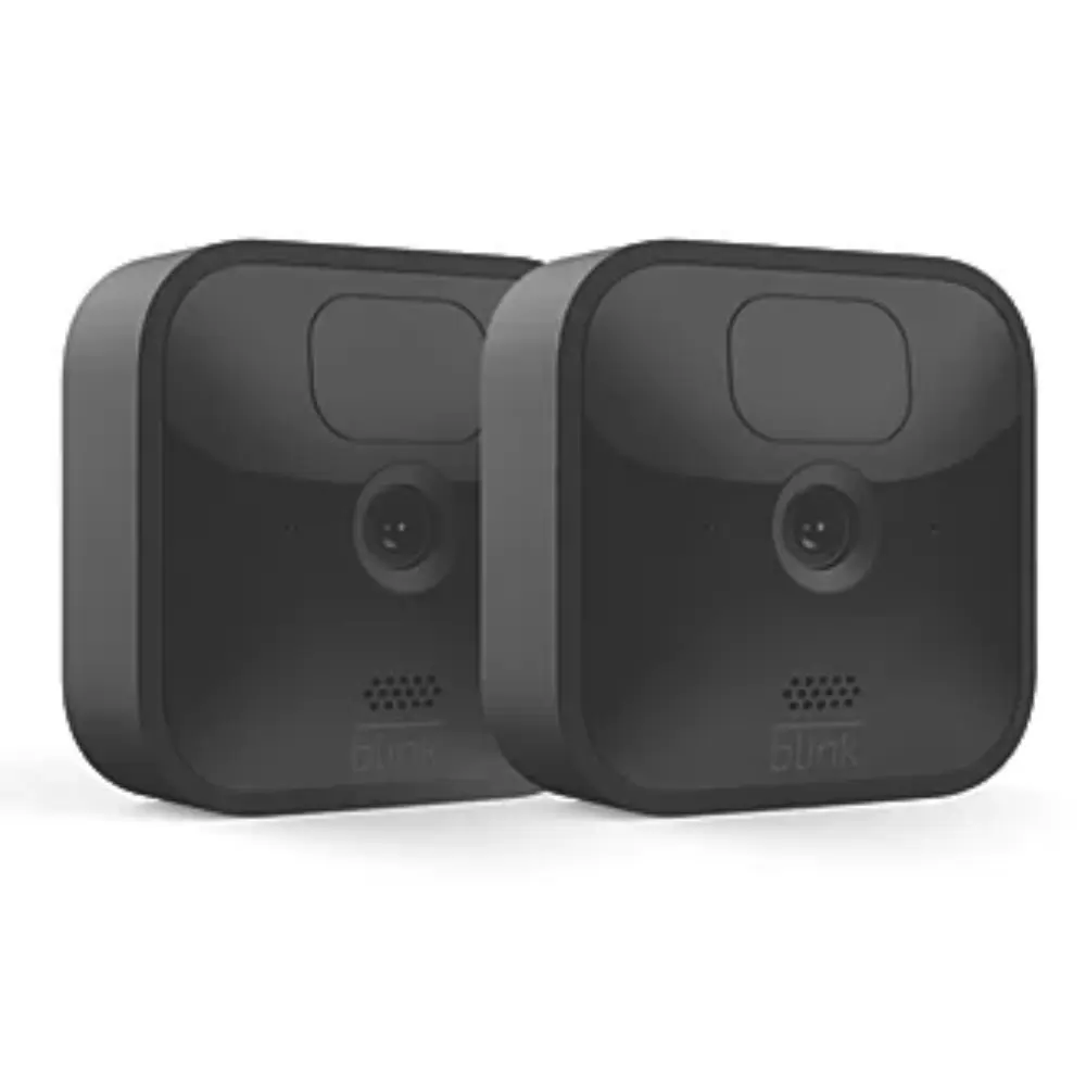 Black Blink outdoor 2 camera system, two front-facing cameras side by side