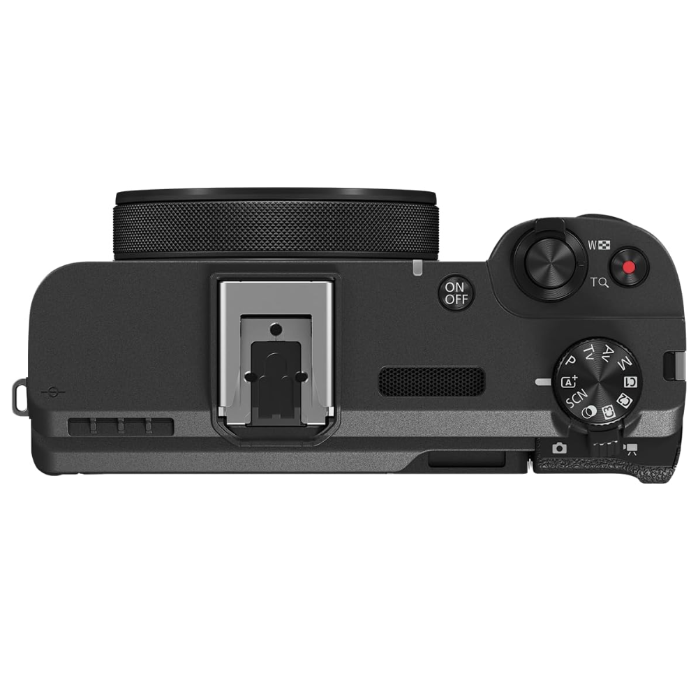 Canon PowerShot V1 vlogger camera top panel with mode dial and controls