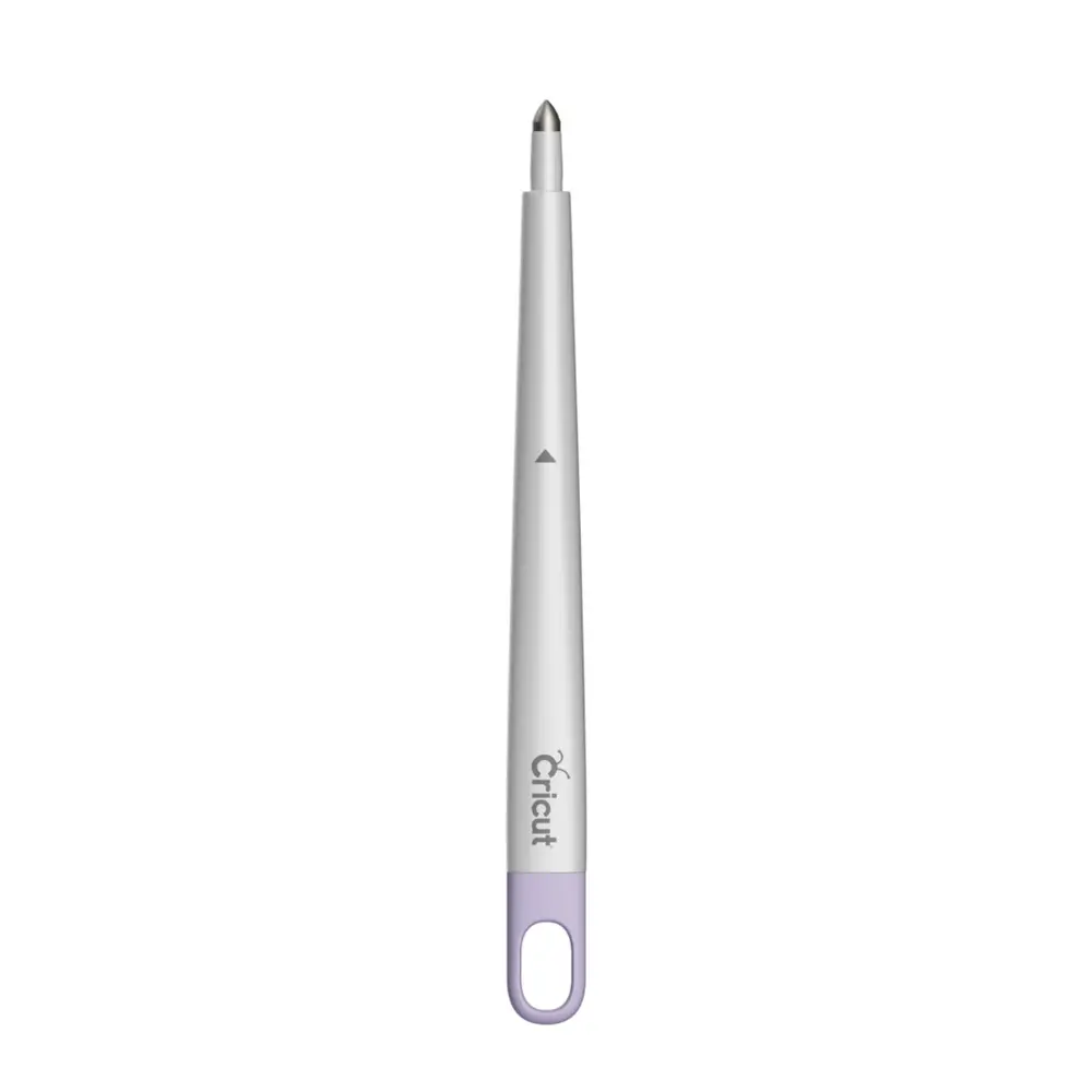 Cricut white pen tool with loop handle and pointed tip