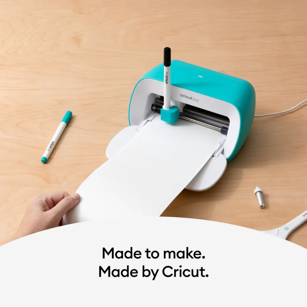 Cricut Joy Smart LabelTM dissolvable label paper loaded in Cricut machine