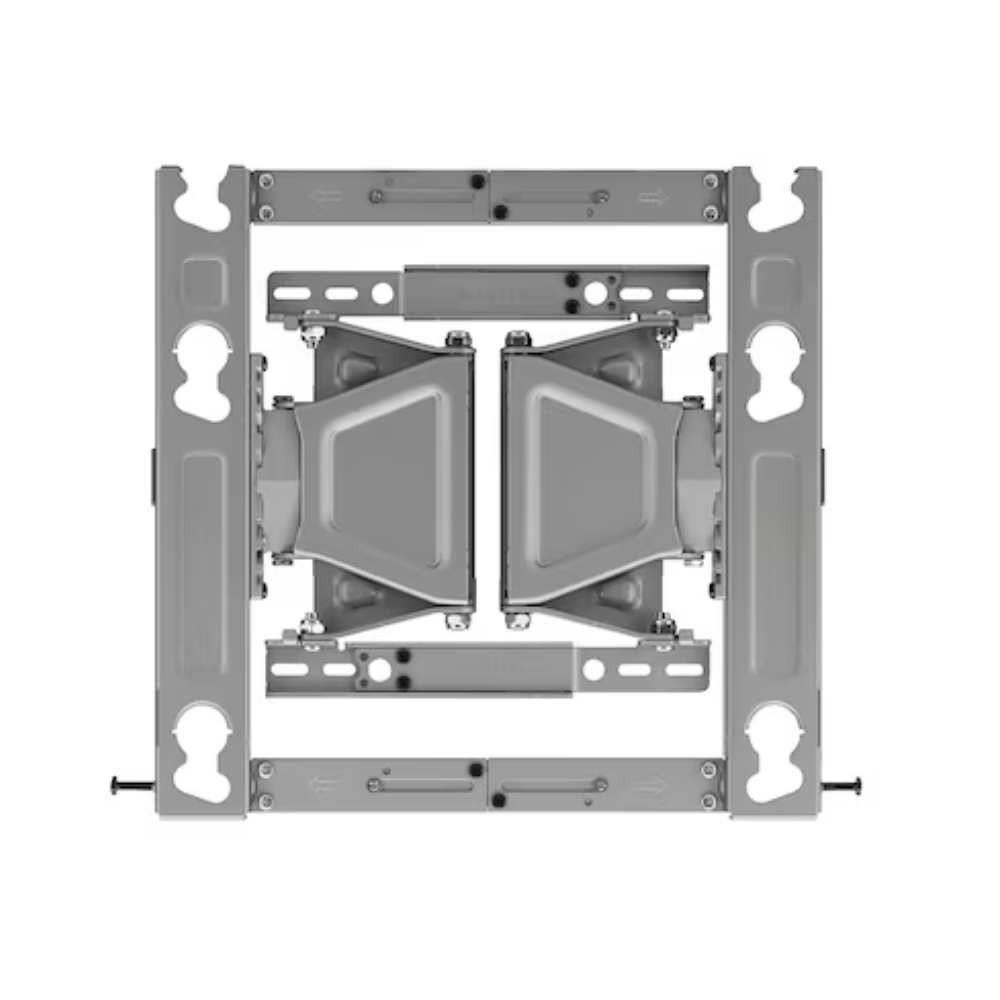 EZ Slim wall mount bracket with dual support arms and mounting frame, gray