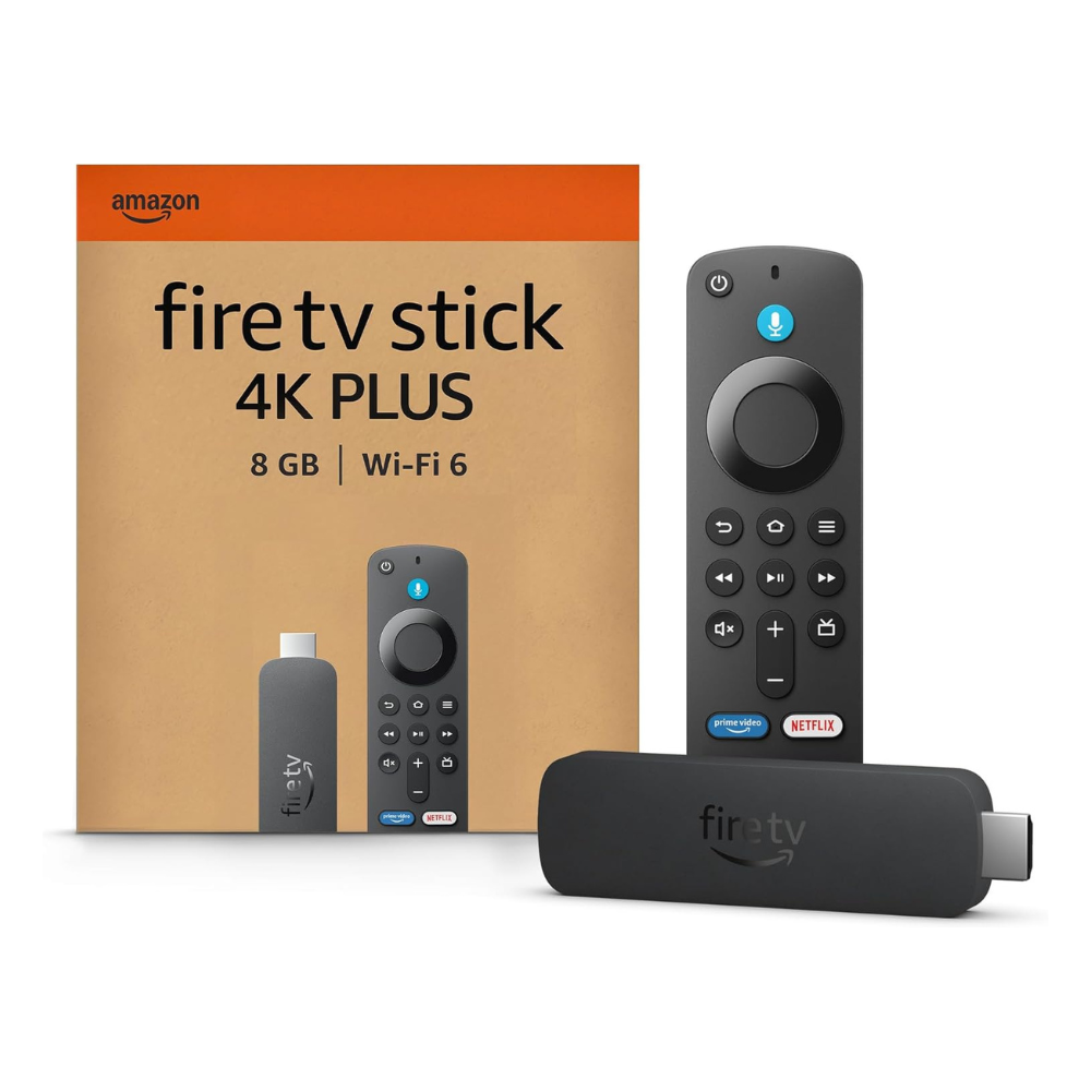 Amazon Fire TV Stick 4K Plus streaming device with Alexa voice remote, black