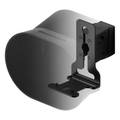 Flexson single wall mount in black, brackets attached to a speaker