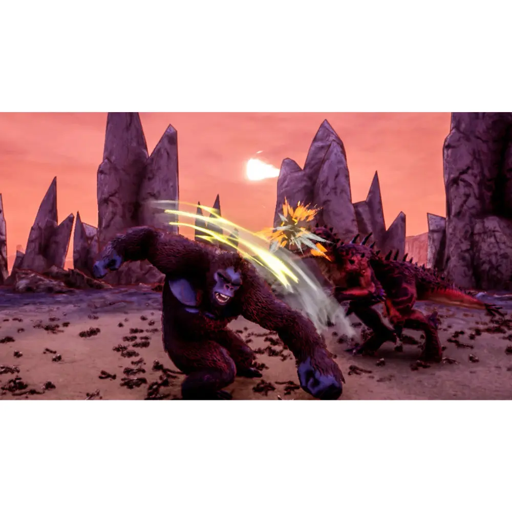 Nintendo Switch game artwork of a gorilla-like character running with enemies nearby