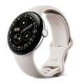 45mm LTE smartwatch in porcelain silver, black display with fitness icons