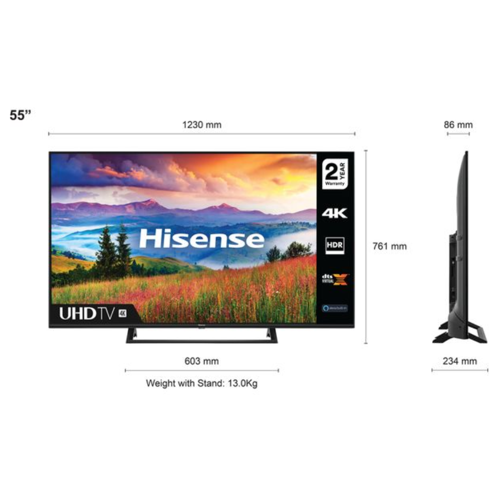 HISENSE 55A7300FTUK 55" Smart 4K Ultra HD HDR LED TV