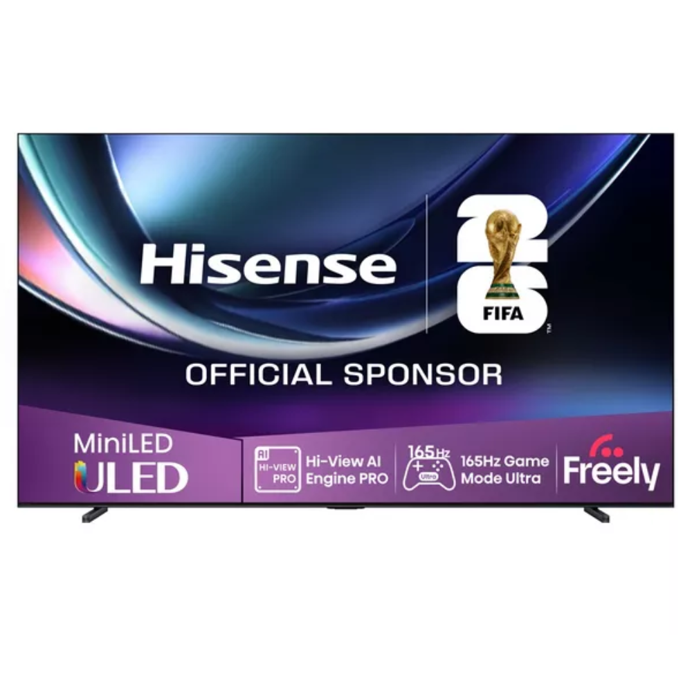 Hisense 32-inch QLED Smart TV with Freely branding on screen