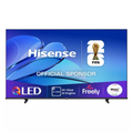 55-inch Hisense QLED 4K smart TV, screen shows FIFA sponsor and Freely branding