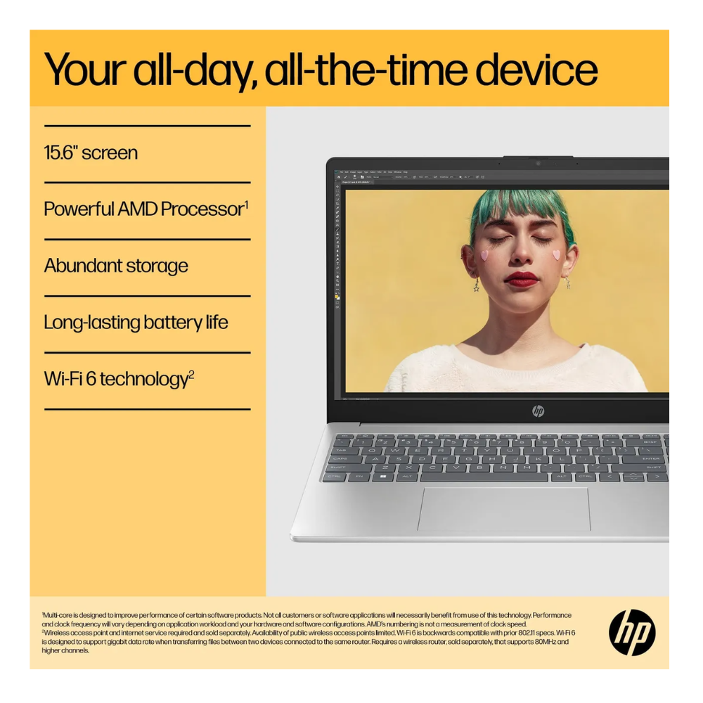 HP AMD Ryzen™ 7 15.6" Laptop -, 512GB SSD, 16 GB RAM BM2U5EA#ABU
