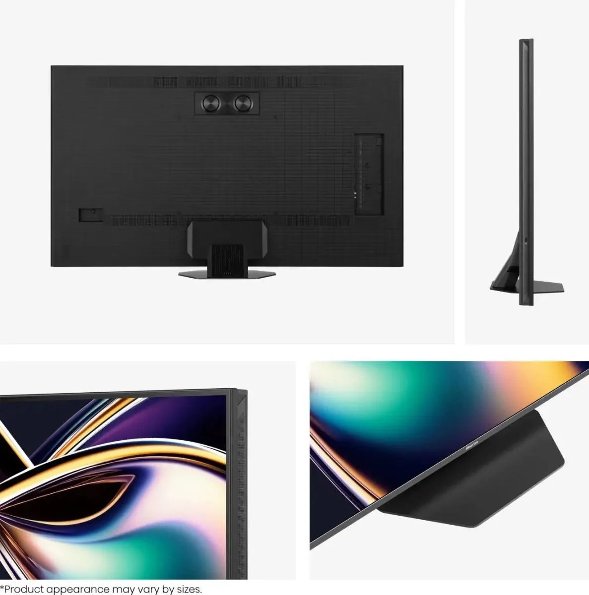 85-inch smart TV with slim side profile and tabletop stand
