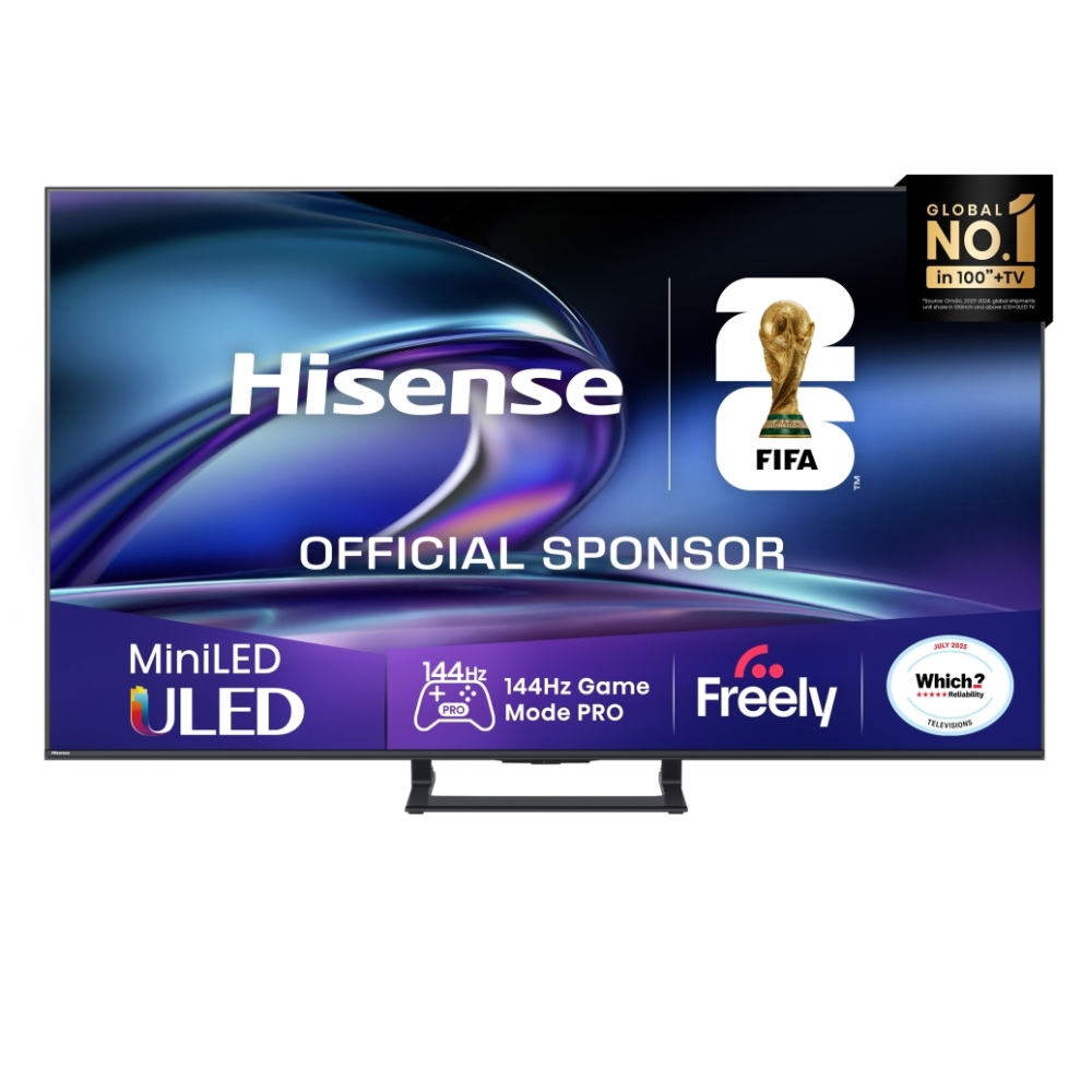 Hisense Mini LED ULED 4K TV with pedestal stand