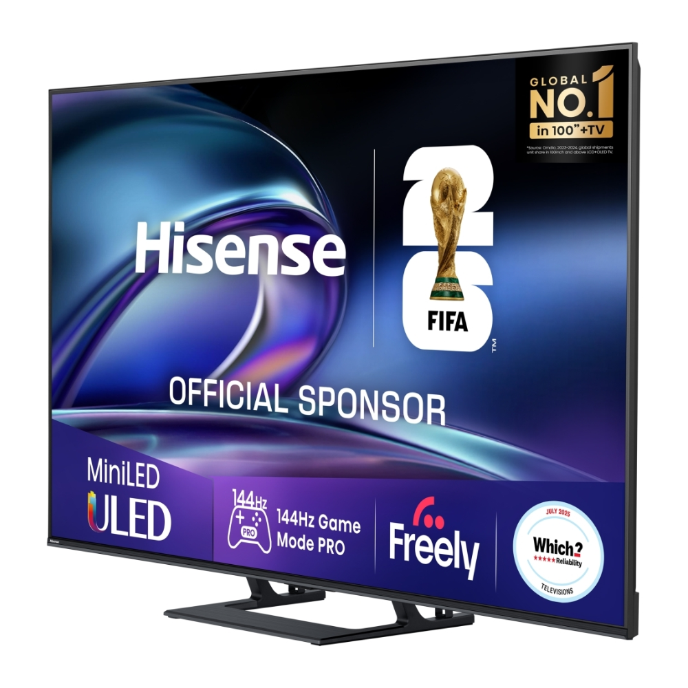 Hisense Mini LED ULED 4K TV with wide base stand