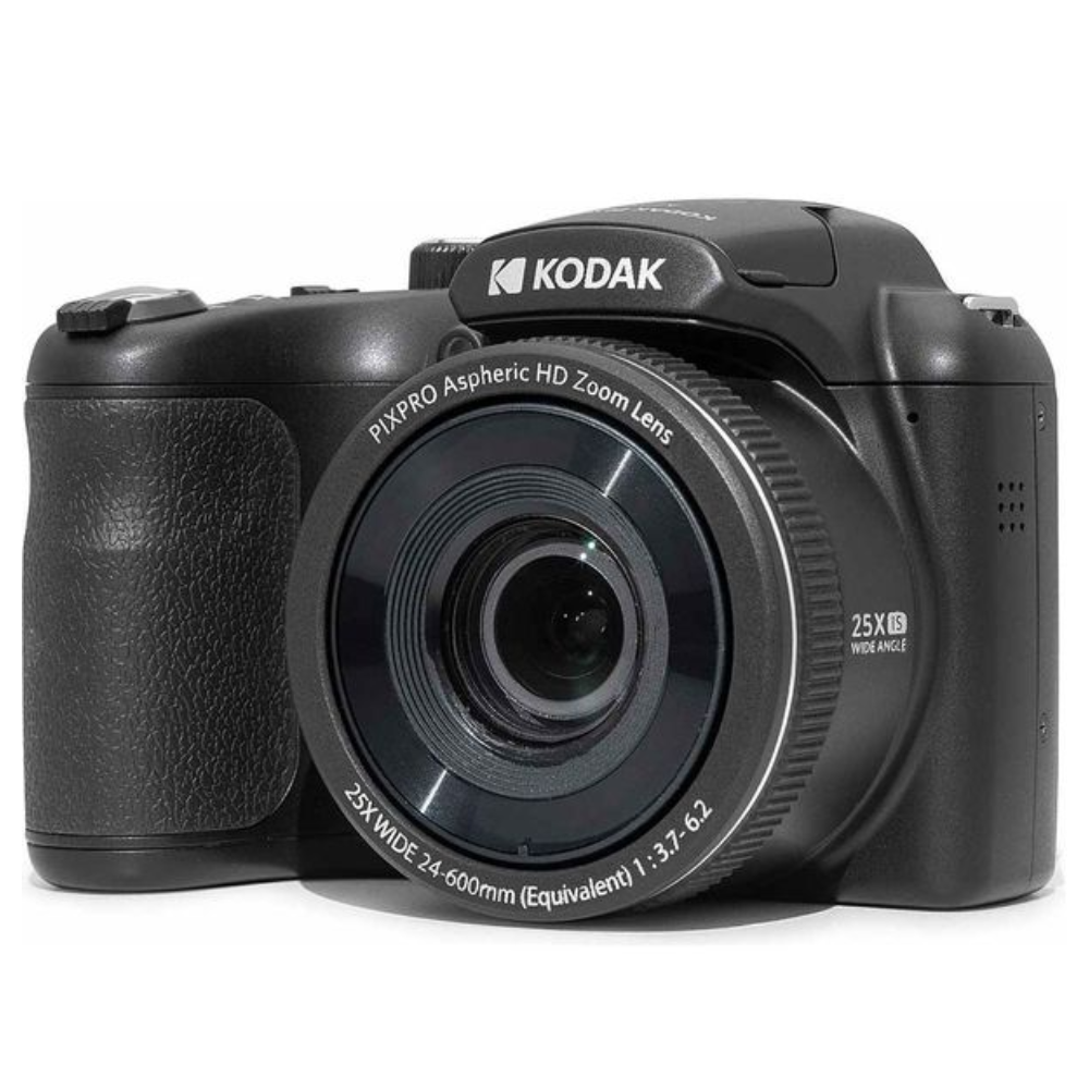 KODAK PIXPRO AZ255 digital camera with 25x zoom lens, dark gray front view