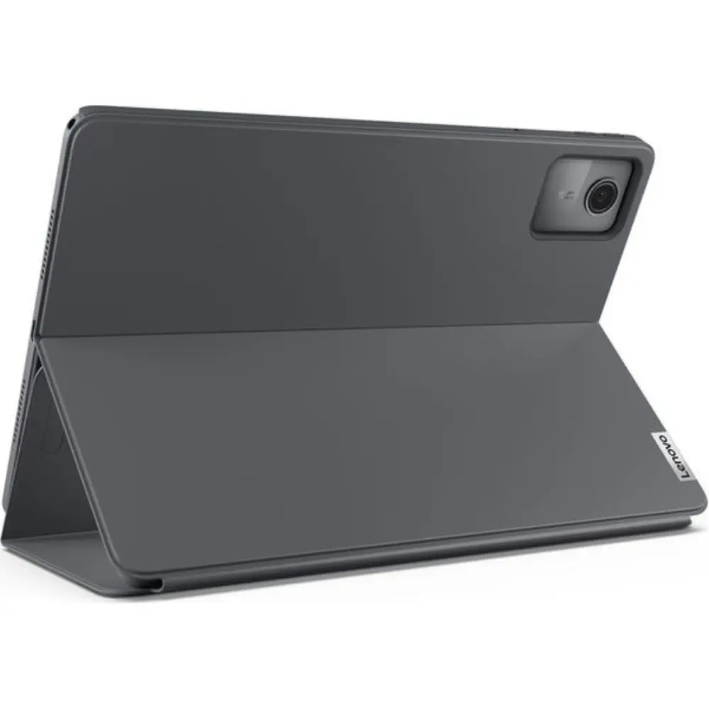 Luna Grey folio case for Lenovo 11-inch Tab M11 with tablet back visible, kickstand