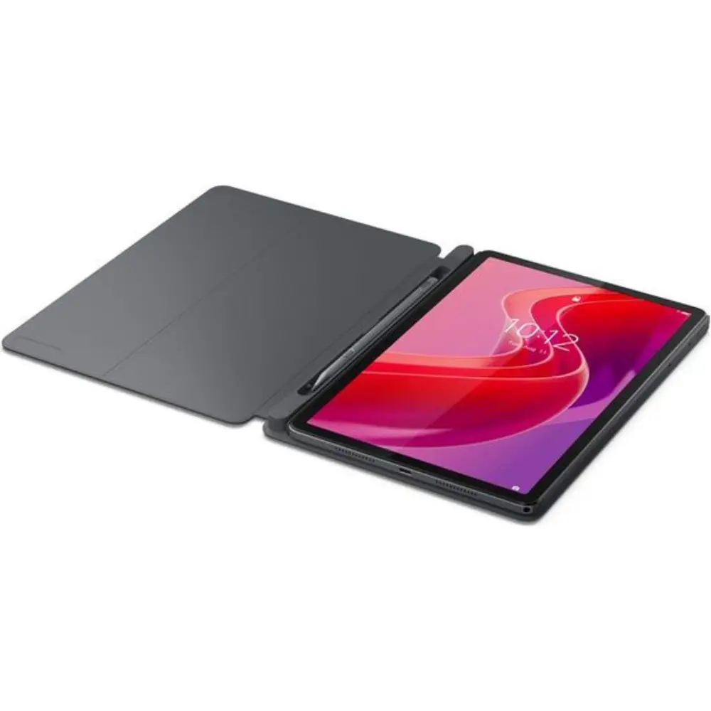 Luna Grey folio case for Lenovo 11-inch Tab M11 with cover folded and screen exposed