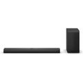 Soundbar and subwoofer set, dark slim soundbar bar with separate subwoofer speaker