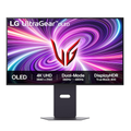 Gaming OLED 4K monitor with central stand, UltraGear logo on screen