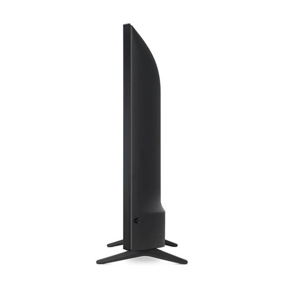 LG LED smart TV with slim side profile and black stand legs