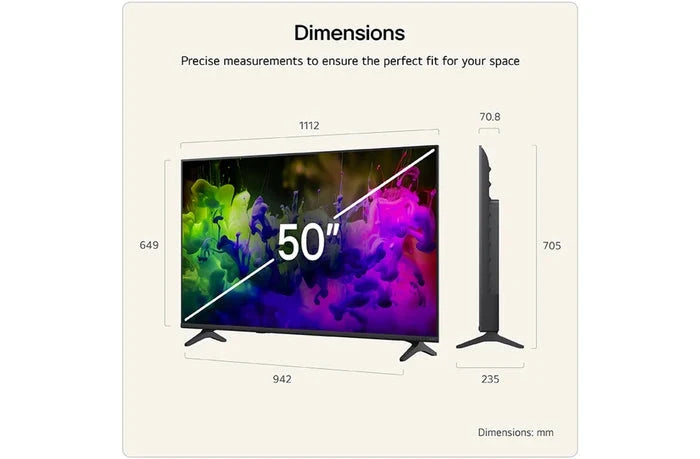 LG 50 Inch QNED AI QNED7E Mini LED 4K Smart TV - 50QNED7EB3C.AEK