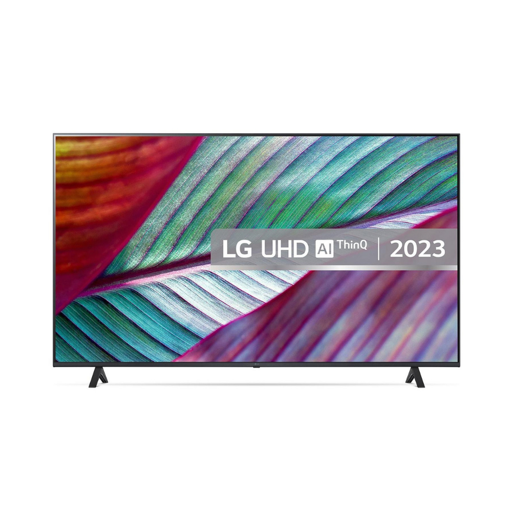 LG 65-inch Smart 4K UHD HDR LED TV with colorful screen and slim bezel