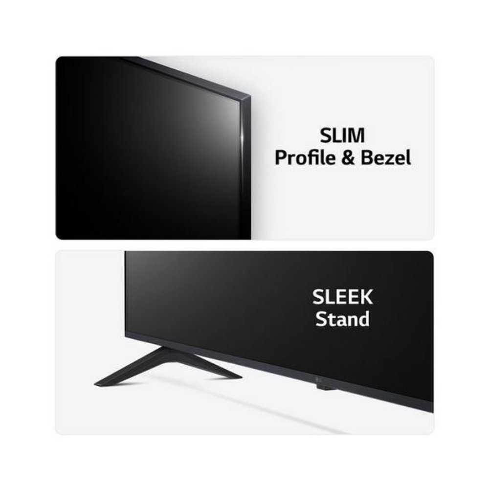 LG 65-inch LED TV with slim profile and sleek stand