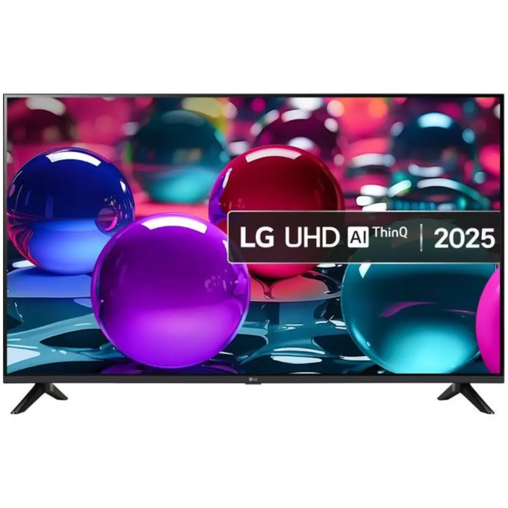 65-inch LG smart 4K UHD HDR LED TV with slim bezel and tripod stand