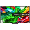 Large LG QNED evo AI 4K smart TV with colorful screen display