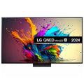86-inch LG QNED MiniLED 4K TV with colorful splash screen