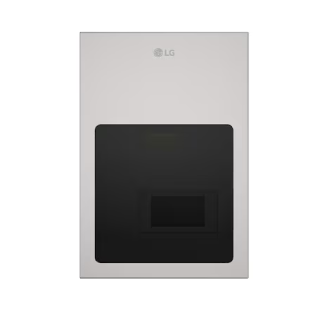 LG CineBeam S mini UST projector back panel with LG logo and dark port area