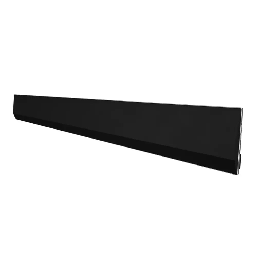 Black soundbar speaker with glossy front panel