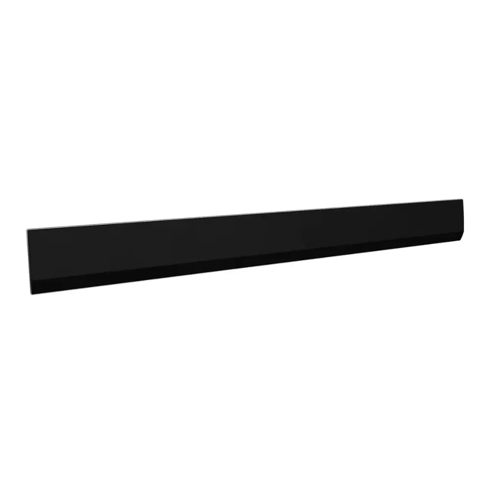 Black soundbar speaker, angled top view