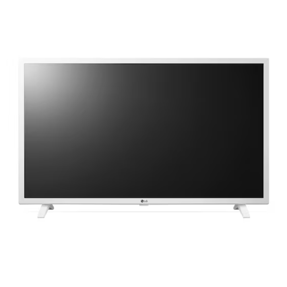 32-inch LG LED FHD Smart TV with dark screen and two-foot stand