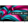 LG 42-inch OLED smart TV with slim stand and colorful abstract display