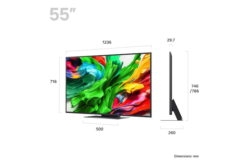 LG QNED86 55" QNED evo AI Mini LED 4K HDR Smart TV 2025 - 55QNED86A6A